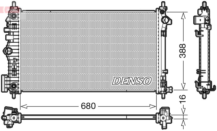 DENSO DRM20007 Radiatore, Raffreddamento motore