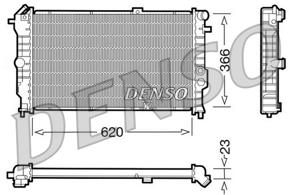 DENSO DRM20020 Radiatore, Raffreddamento motore-Radiatore, Raffreddamento motore-Ricambi Euro