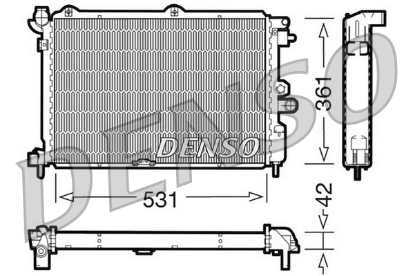 DENSO DRM20025 Radiatore, Raffreddamento motore