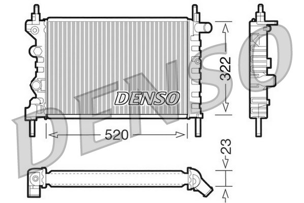 DENSO DRM20031 Radiator,...