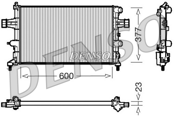 DENSO DRM20081 Radiatore, Raffreddamento motore-Radiatore, Raffreddamento motore-Ricambi Euro