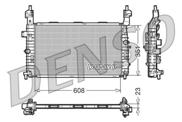 DENSO DRM20092 Radiatore, Raffreddamento motore-Radiatore, Raffreddamento motore-Ricambi Euro