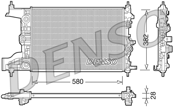 DENSO DRM20097 Radiatore, Raffreddamento motore