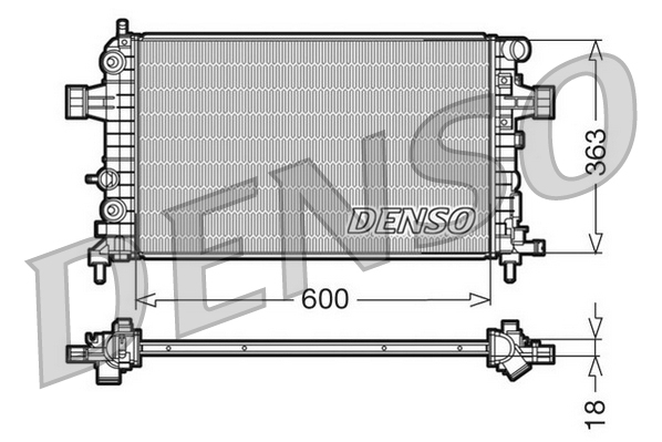 DENSO DRM20101 Radiatore, Raffreddamento motore