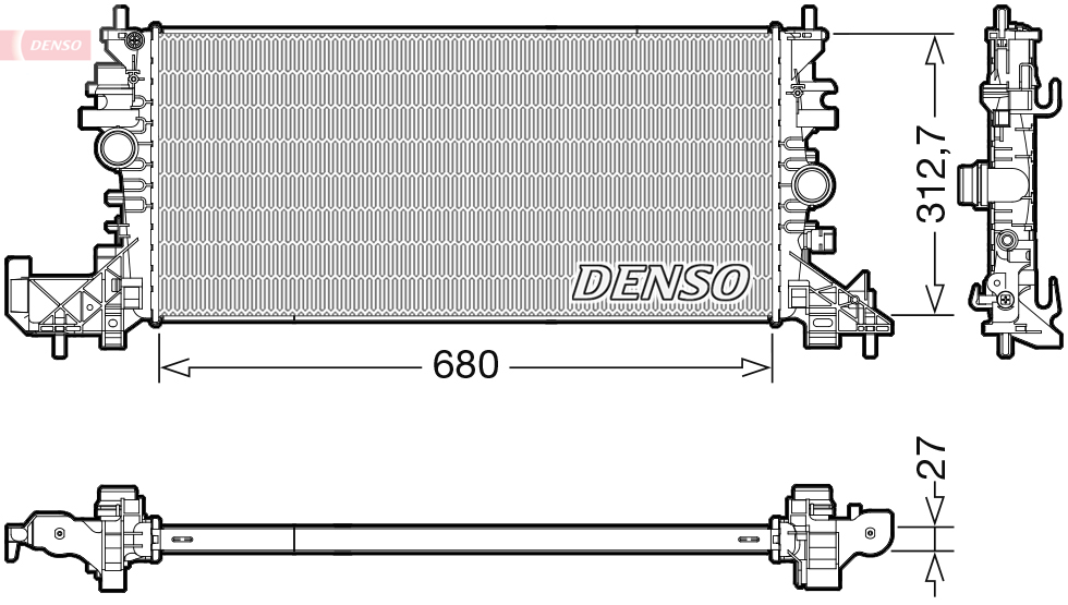 DENSO DRM20118 Radiatore, Raffreddamento motore
