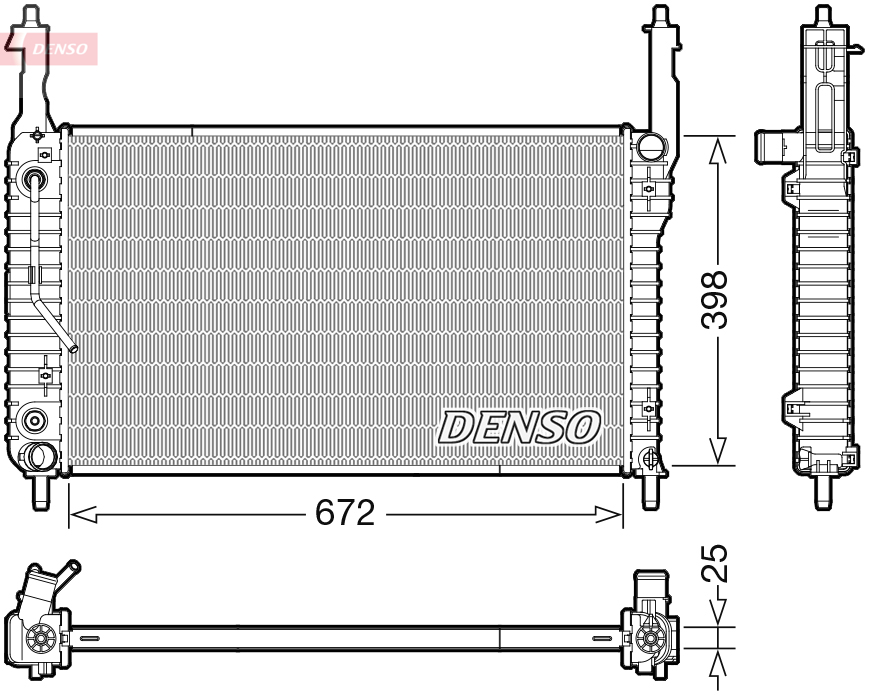 DENSO DRM20123 радиатор,...