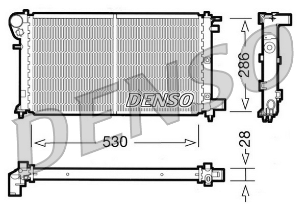 DENSO DRM21004 Radiatore, Raffreddamento motore-Radiatore, Raffreddamento motore-Ricambi Euro