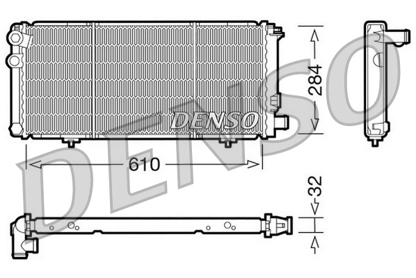 DENSO DRM21010 Radiatore, Raffreddamento motore-Radiatore, Raffreddamento motore-Ricambi Euro