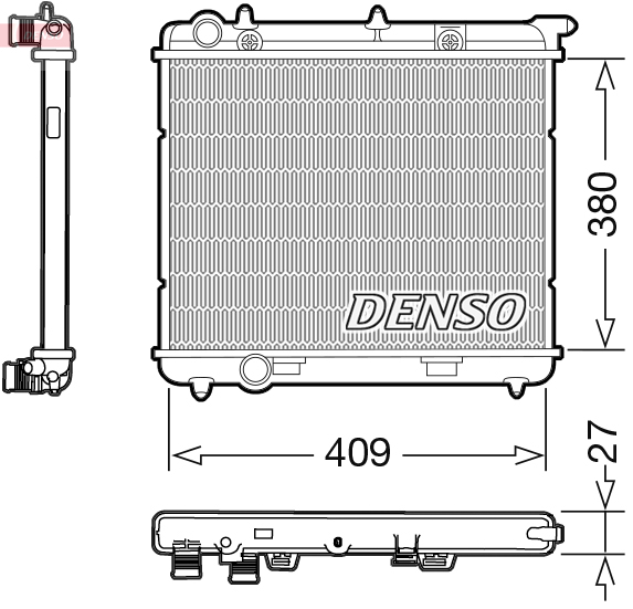 DENSO DRM21024 Radiatore, Raffreddamento motore