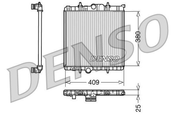 DENSO DRM21025 Radiatore, Raffreddamento motore