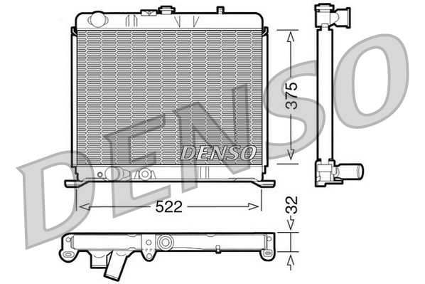 DENSO DRM21060 Radiatore, Raffreddamento motore