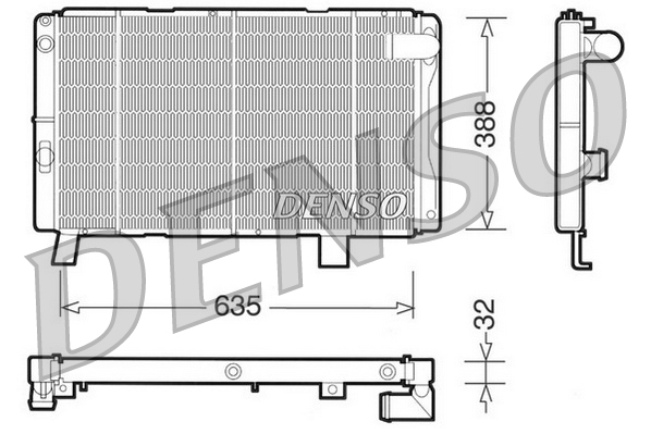 DENSO DRM21075 Radiatore, Raffreddamento motore-Radiatore, Raffreddamento motore-Ricambi Euro