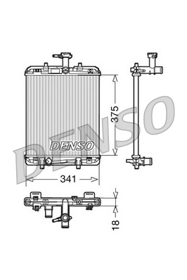 DENSO DRM21600 Radiatore, Raffreddamento motore-Radiatore, Raffreddamento motore-Ricambi Euro