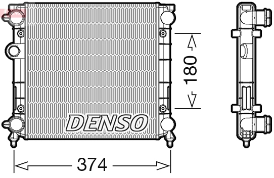 DENSO DRM22003 Radiatore, Raffreddamento motore-Radiatore, Raffreddamento motore-Ricambi Euro