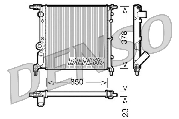 DENSO DRM23005 Radiatore, Raffreddamento motore-Radiatore, Raffreddamento motore-Ricambi Euro