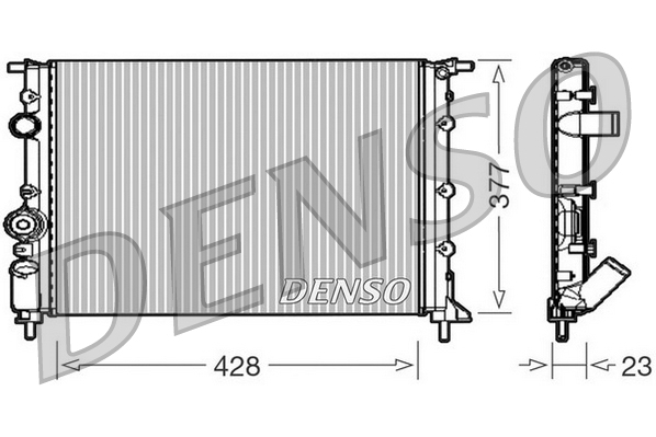 DENSO DRM23008 Radiatore, Raffreddamento motore-Radiatore, Raffreddamento motore-Ricambi Euro