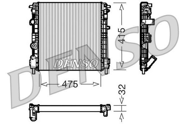 DENSO DRM23015 Radiatore, Raffreddamento motore