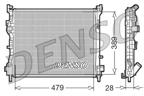 DENSO DRM23016 Radiatore, Raffreddamento motore-Radiatore, Raffreddamento motore-Ricambi Euro