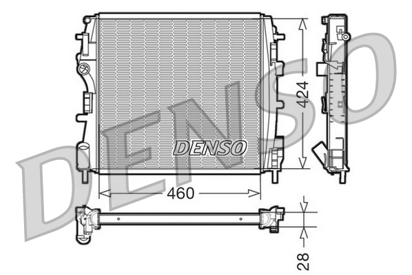 DENSO DRM23019 Radiatore, Raffreddamento motore