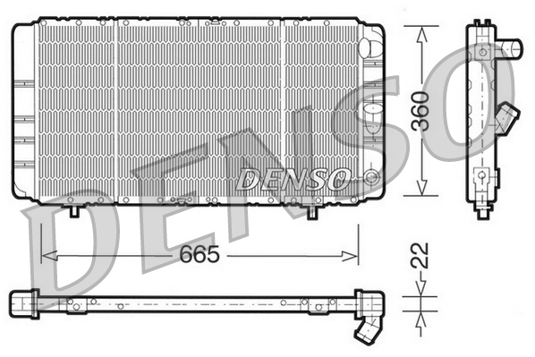 DENSO DRM23020 Radiatore, Raffreddamento motore