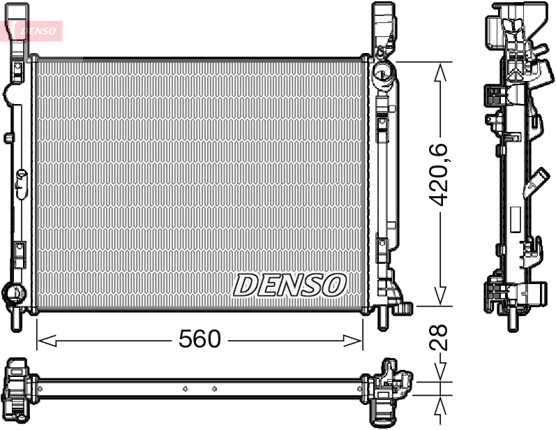 DENSO DRM23036 Radiatore, Raffreddamento motore