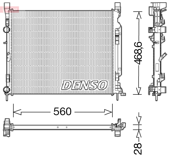 DENSO DRM23037 Radiatore, Raffreddamento motore