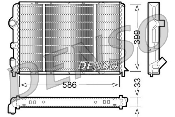 DENSO DRM23050 Radiatore, Raffreddamento motore-Radiatore, Raffreddamento motore-Ricambi Euro