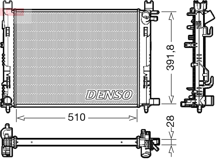 DENSO DRM23109 Radiatore, Raffreddamento motore