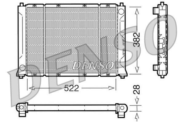 DENSO DRM24012 Radiatore, Raffreddamento motore