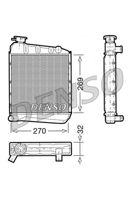 DENSO DRM24031 Radiatore, Raffreddamento motore-Radiatore, Raffreddamento motore-Ricambi Euro