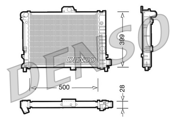 DENSO DRM25005 Radiatore, Raffreddamento motore-Radiatore, Raffreddamento motore-Ricambi Euro