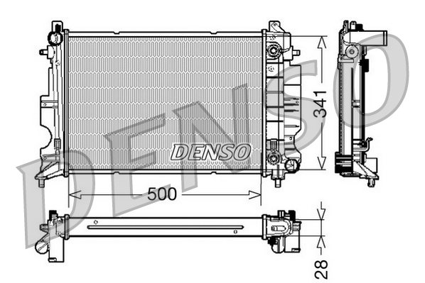 DENSO DRM25013 Radiatore, Raffreddamento motore