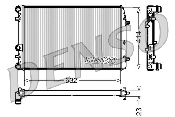 DENSO DRM27005 Radiatore, Raffreddamento motore-Radiatore, Raffreddamento motore-Ricambi Euro