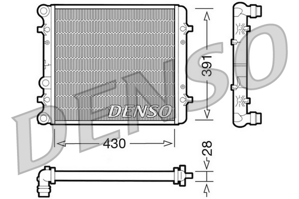 DENSO DRM32002 Radiatore, Raffreddamento motore