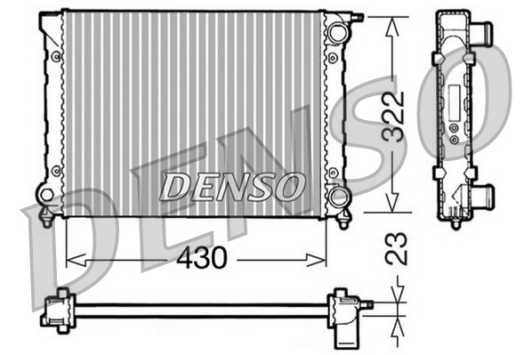 DENSO DRM32004 Radiatore, Raffreddamento motore