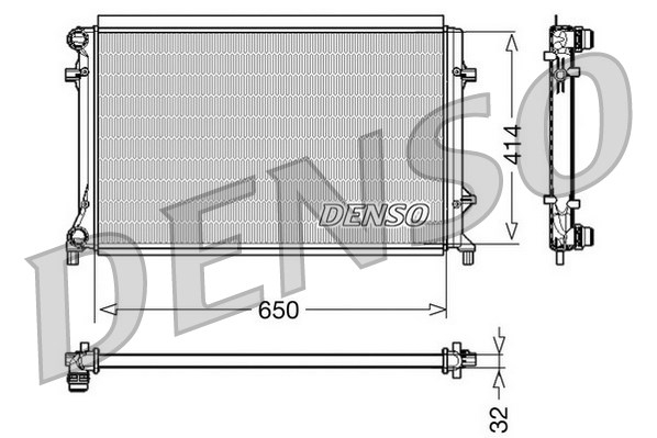 DENSO DRM32016 Radiatore, Raffreddamento motore-Radiatore, Raffreddamento motore-Ricambi Euro