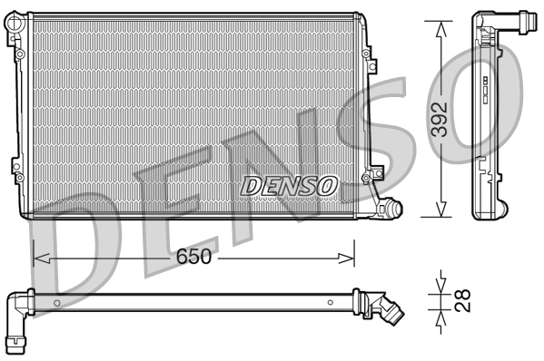 DENSO DRM32019 Radiatore, Raffreddamento motore-Radiatore, Raffreddamento motore-Ricambi Euro