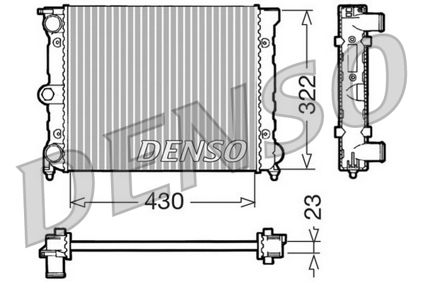 DENSO DRM32022 Radiatore, Raffreddamento motore-Radiatore, Raffreddamento motore-Ricambi Euro