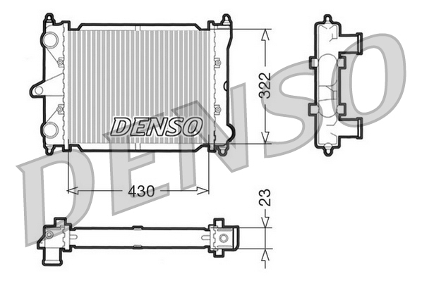 DENSO DRM32033 Radiatore, Raffreddamento motore-Radiatore, Raffreddamento motore-Ricambi Euro