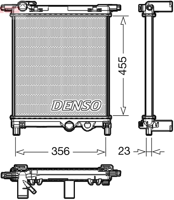 DENSO DRM32036 Radiatore, Raffreddamento motore-Radiatore, Raffreddamento motore-Ricambi Euro