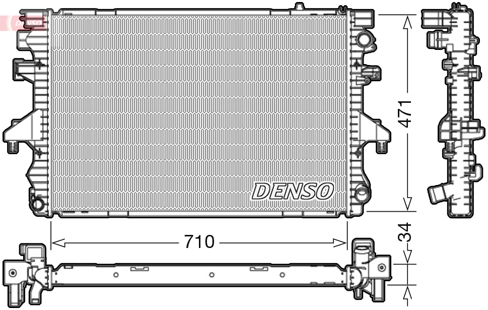 DENSO DRM32040 Radiatore, Raffreddamento motore-Radiatore, Raffreddamento motore-Ricambi Euro