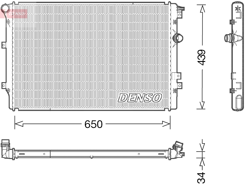 DENSO DRM32046 Radiatore, Raffreddamento motore