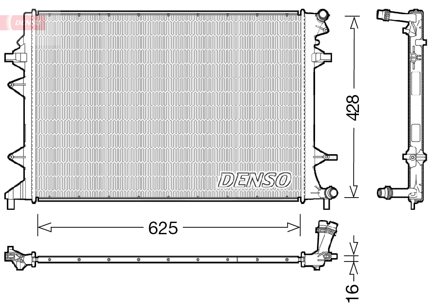 DENSO DRM32047 Radiatore, Raffreddamento motore-Radiatore, Raffreddamento motore-Ricambi Euro