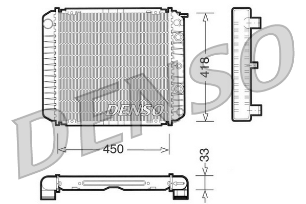 DENSO DRM33005 Radiatore, Raffreddamento motore