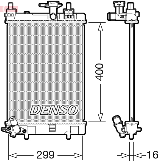 DENSO DRM35003 Radiatore, Raffreddamento motore