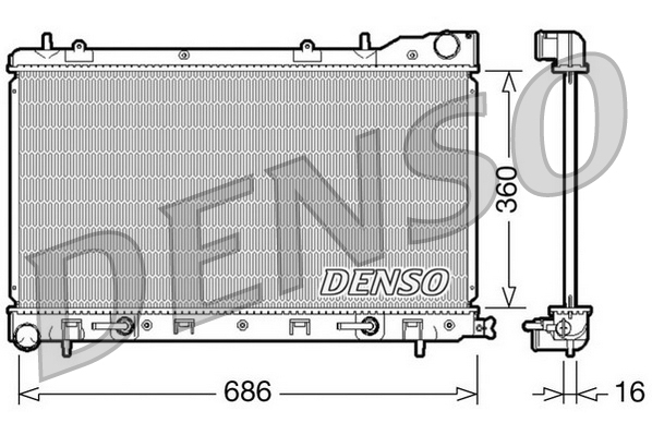 DENSO DRM36001 Radiatore, Raffreddamento motore