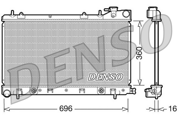 DENSO DRM36002 Radiatore, Raffreddamento motore