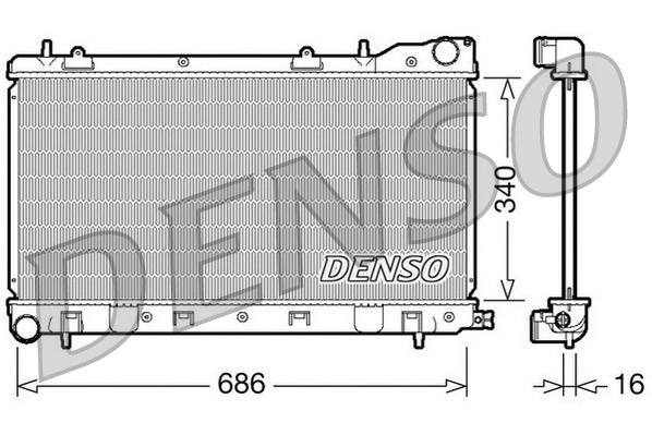 DENSO DRM36003 Radiatore, Raffreddamento motore