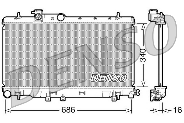 DENSO DRM36006 Radiatore, Raffreddamento motore