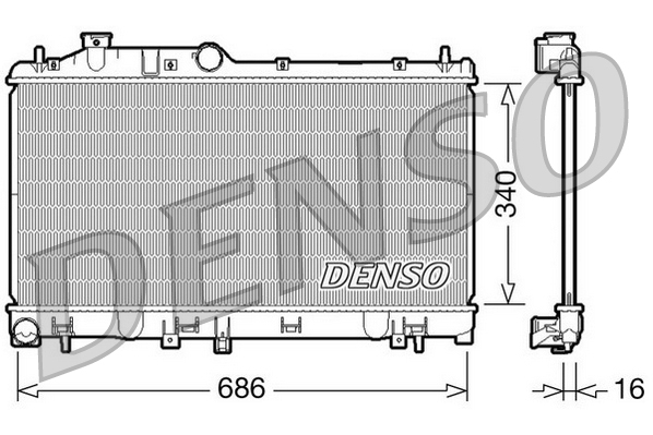 DENSO DRM36007 Radiatore, Raffreddamento motore